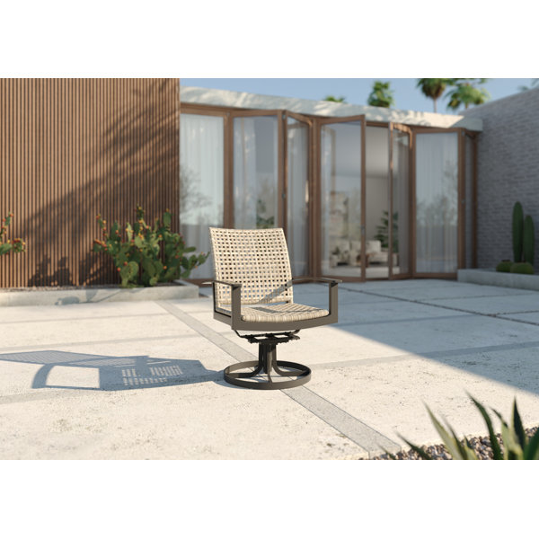 Winston Jasper Swivel Patio Dining Armchair Wayfair